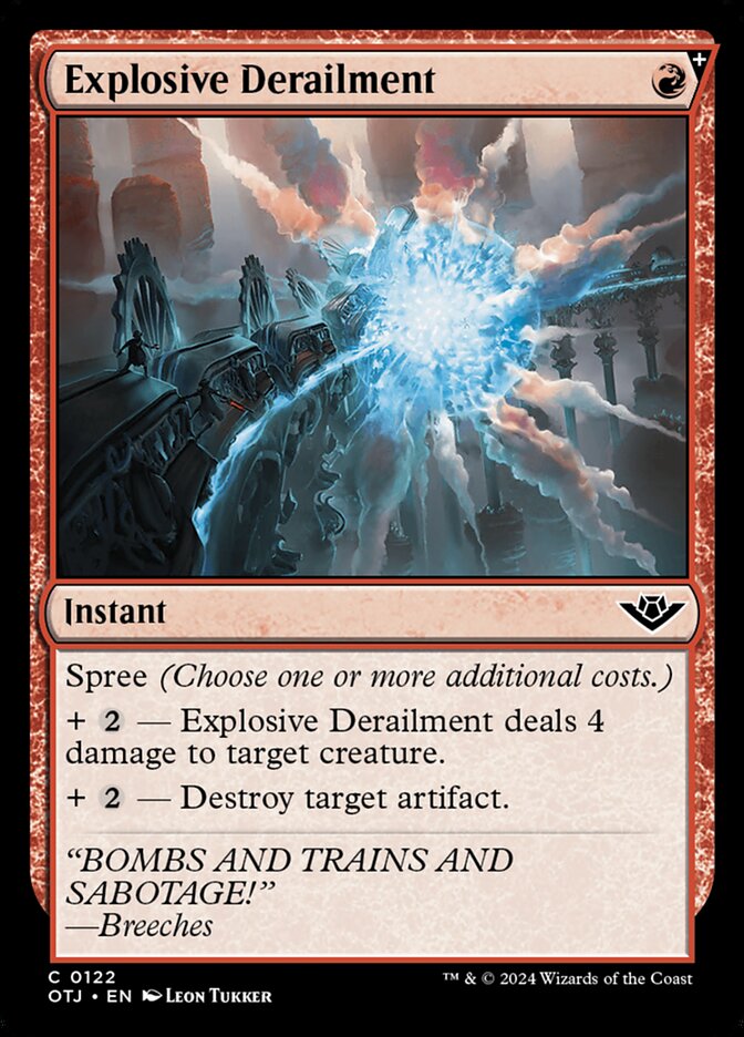 Explosive Derailment, Outlaws of thunder junction Card Art