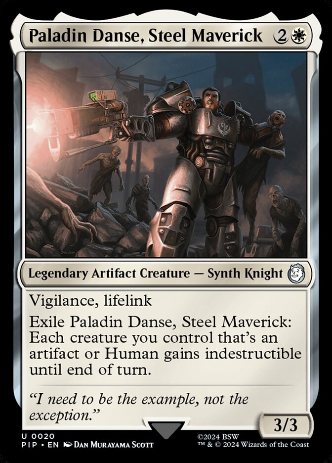 Paladin Danse, Steel Maverick, Fallout Card Art