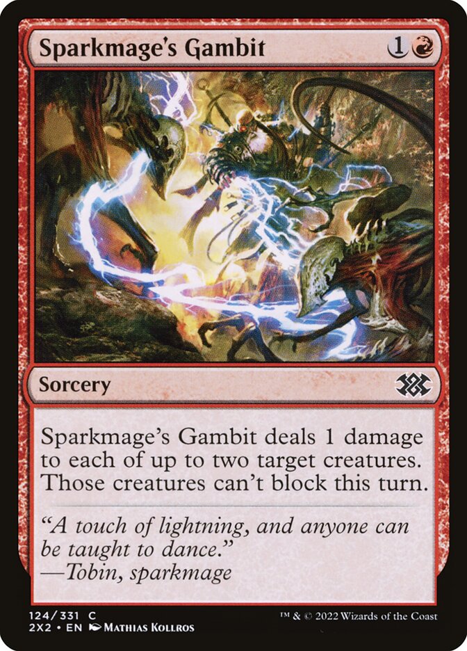 Sparkmage's Gambit, Double masters 2022 Card Art