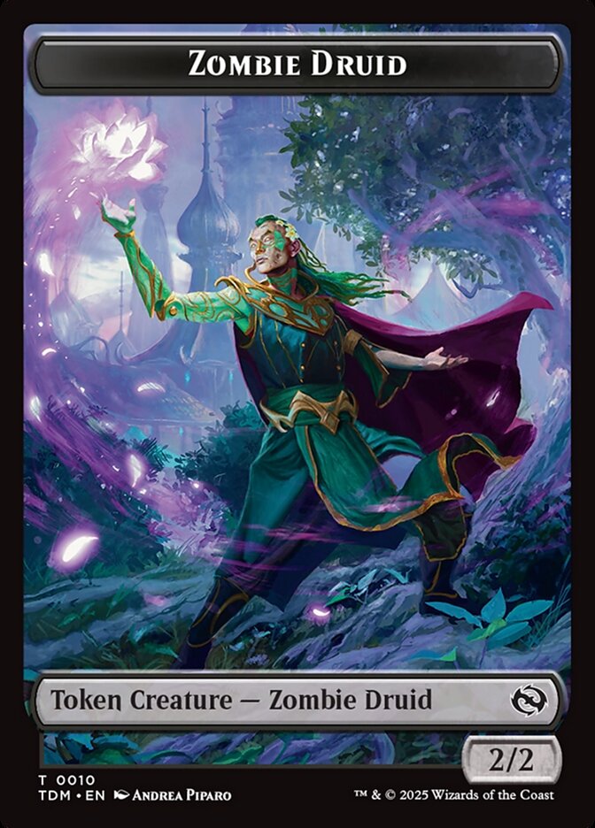 Zombie Druid, Tarkir: dragonstorm tokens Card Art