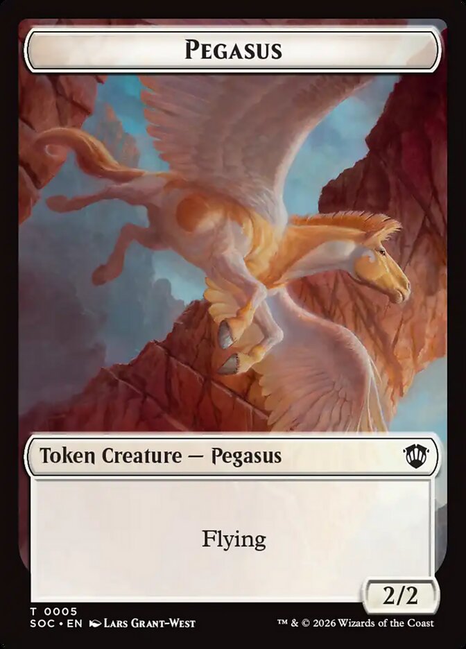 Pegasus, Secrets Of Strixhaven Commander Tokens Card Art