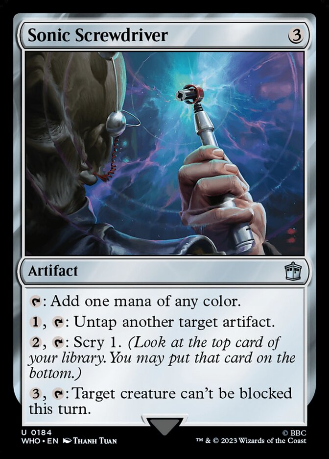 Sonic Screwdriver, Doctor Who Card Art
