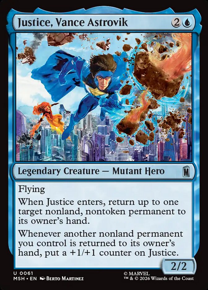 Justice, Vance Astrovik, Marvel Super Heroes Card Art