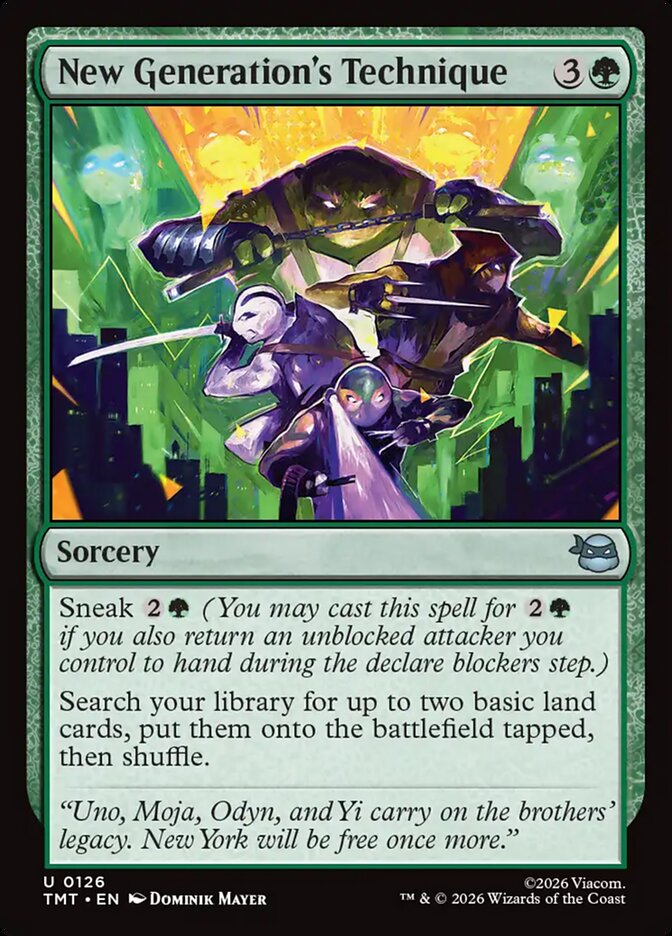 New Generation's Technique, Teenage Mutant Ninja Turtles Card Art