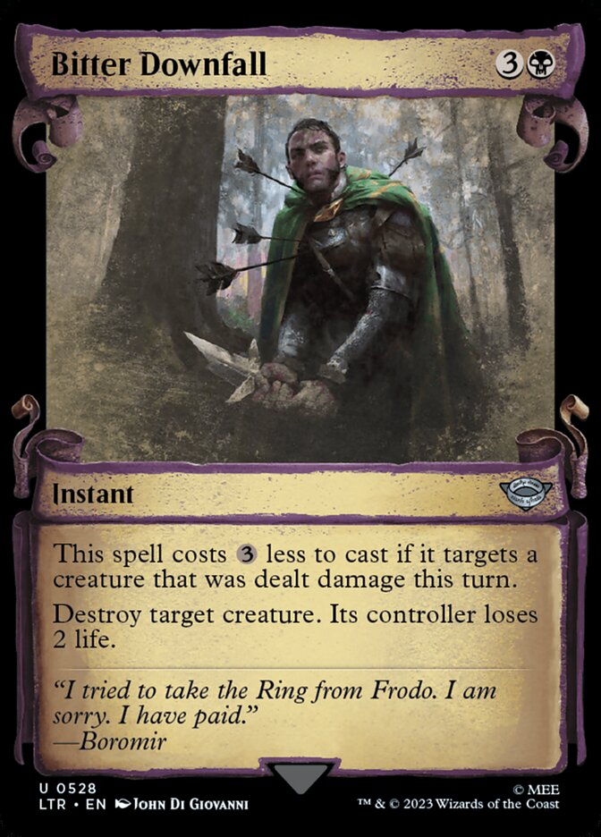 Bitter Downfall, The lord of the rings: tales of middle-earth Card Art