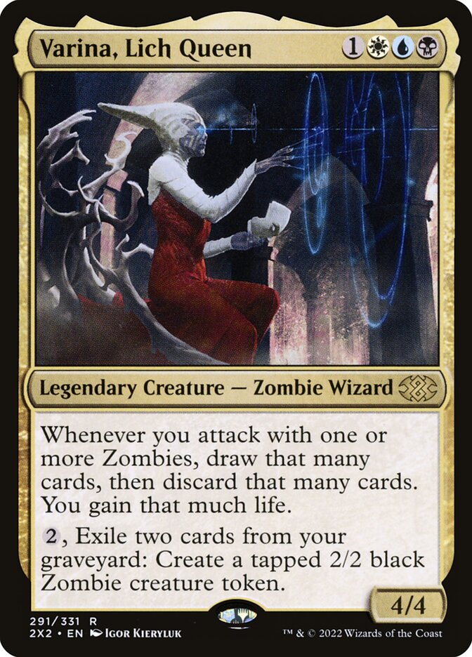 Varina, Lich Queen, Double masters 2022 Card Art