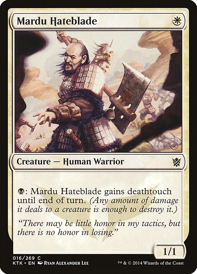 Mardu Hateblade, Khans Of Tarkir Card Art