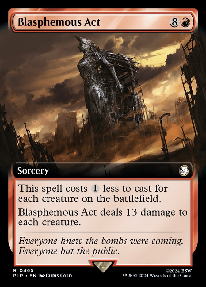 Blasphemous Act, Fallout Card Art
