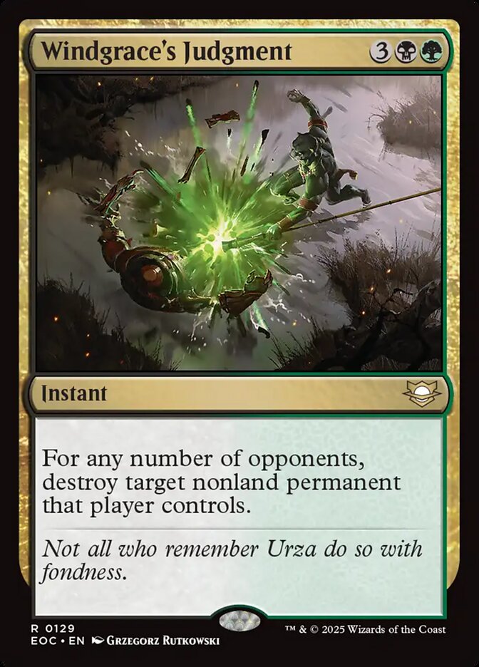 Windgrace's Judgment, Edge Of Eternities Commander Card Art