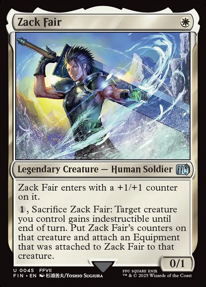 Zack Fair, Final fantasy Card Art