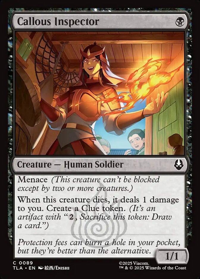 Callous Inspector, Avatar: The Last Airbender Card Art