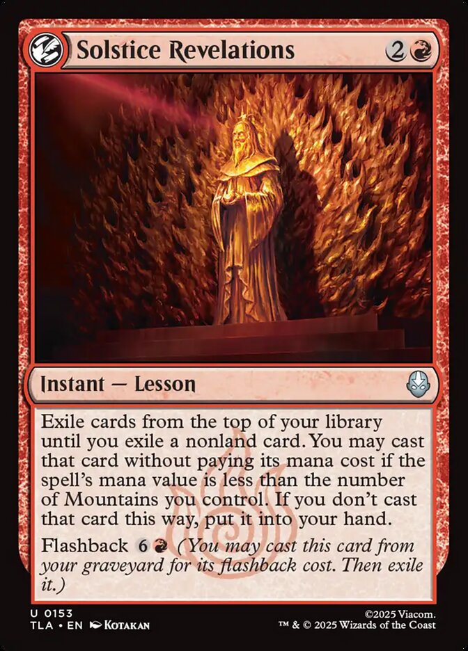 Solstice Revelations, Avatar: The Last Airbender Card Art