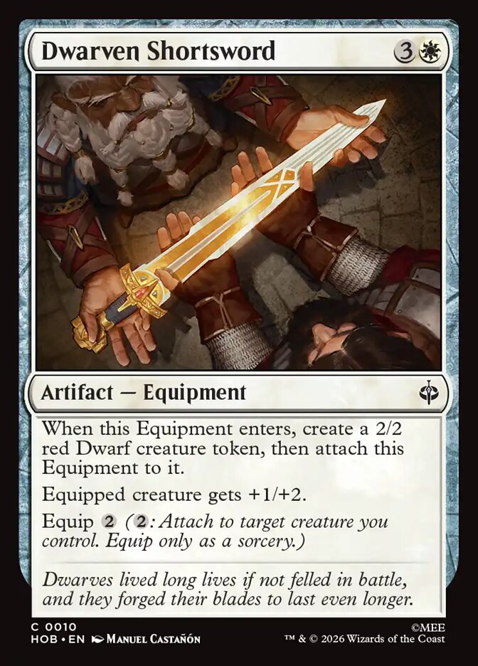 Dwarven Shortsword, The Hobbit Card Art