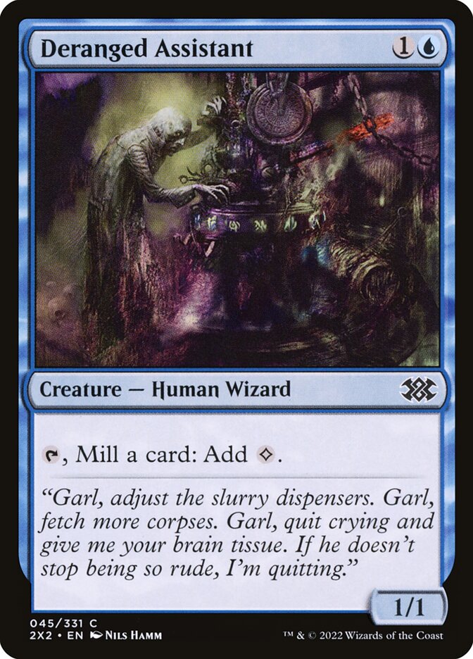 Deranged Assistant, Double masters 2022 Card Art