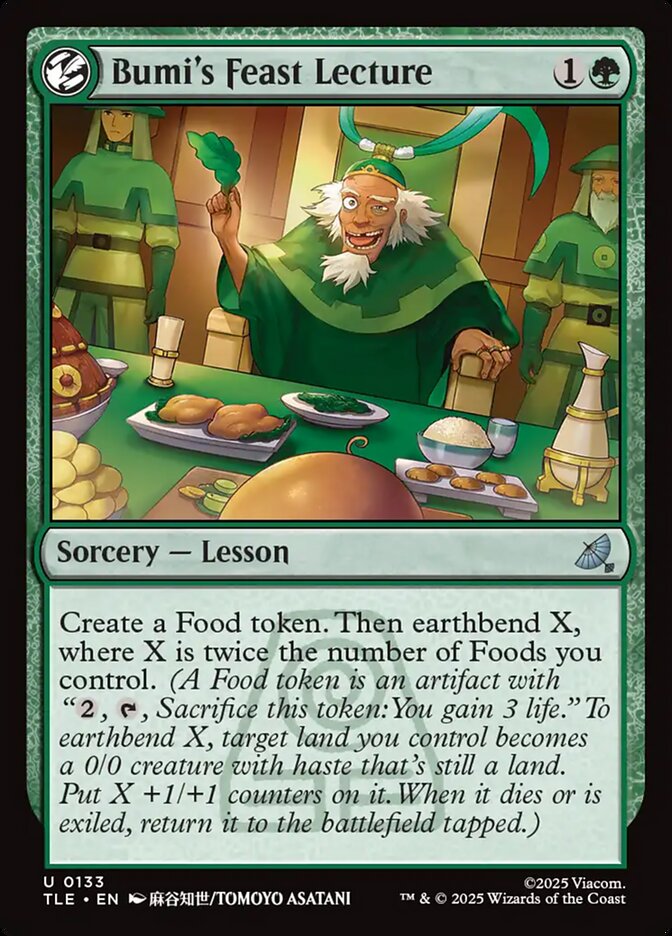 Bumi's Feast Lecture, Avatar: The Last Airbender Eternal Card Art