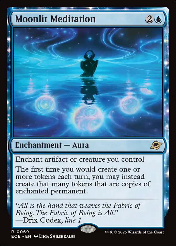 Moonlit Meditation, Edge of eternities Card Art