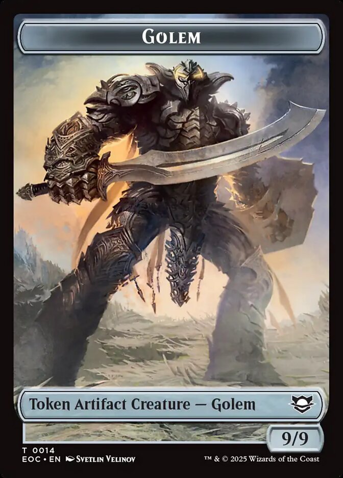 Golem, Edge Of Eternities Commander Tokens Card Art