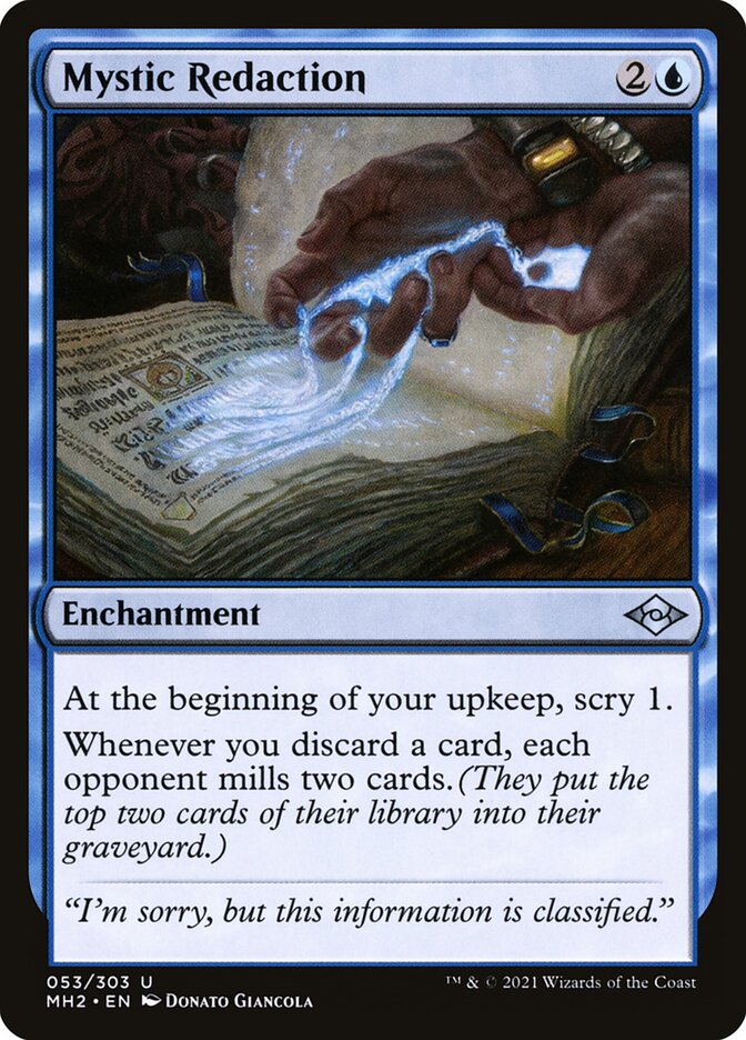 Mystic Redaction, Modern horizons 2 Card Art