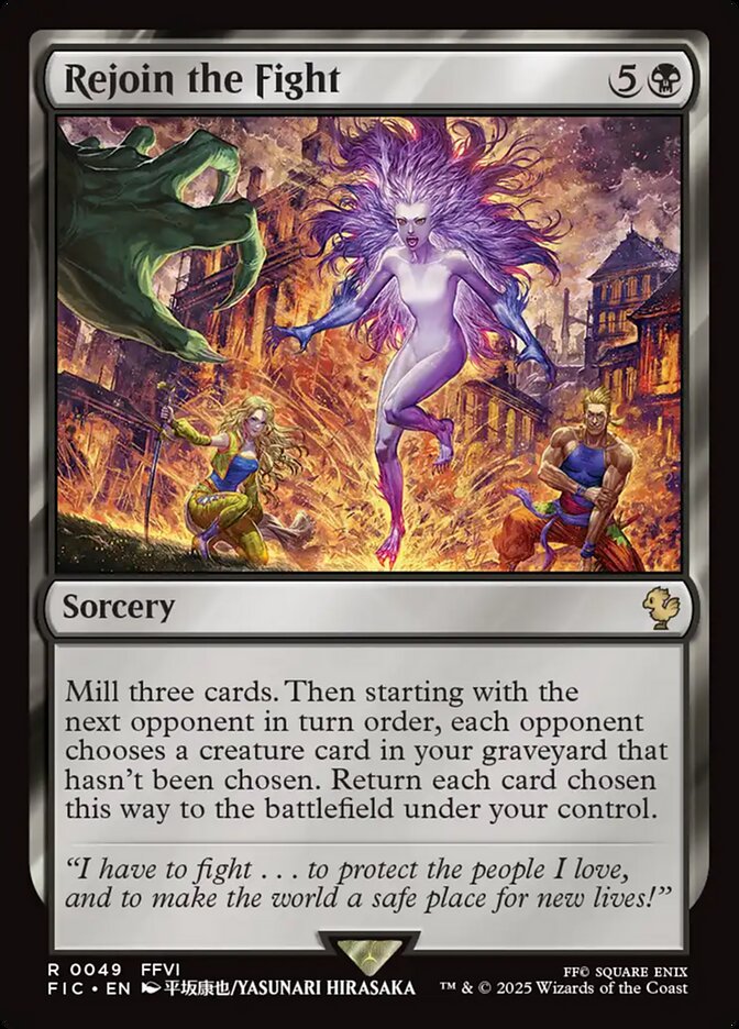 Rejoin the Fight, Final fantasy commander Card Art
