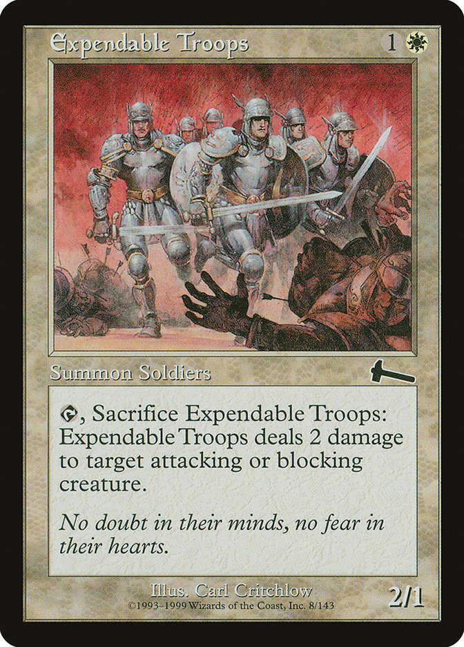 Expendable Troops, Urza's legacy Card Art