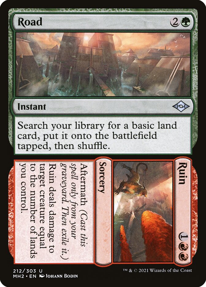 Road // Ruin, Modern horizons 2 Card Art