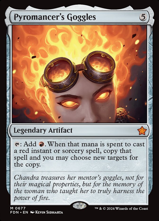 Pyromancer's Goggles, Foundations Card Art