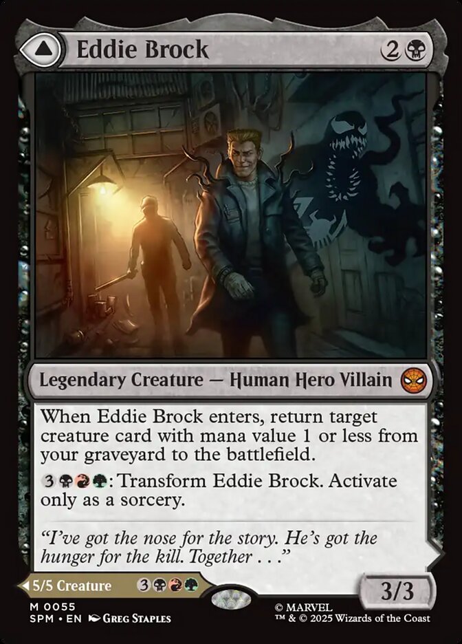 Eddie Brock // Venom, Lethal Protector, Marvel'S Spider-Man Card Art