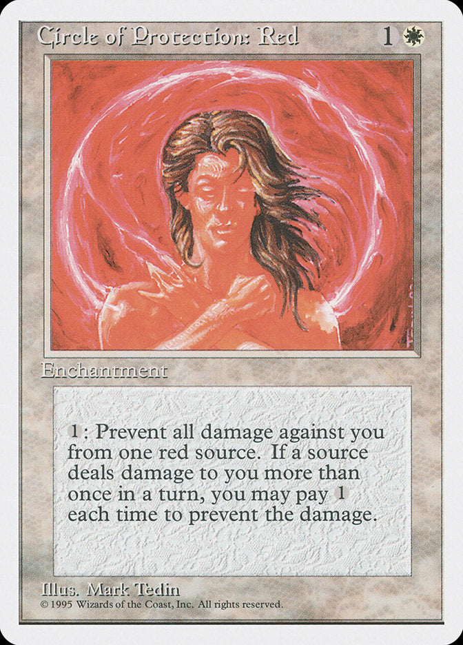 Circle of Protection: Red, Fourth edition Card Art