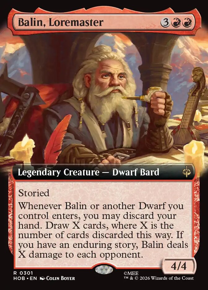 Balin, Loremaster, The Hobbit Card Art