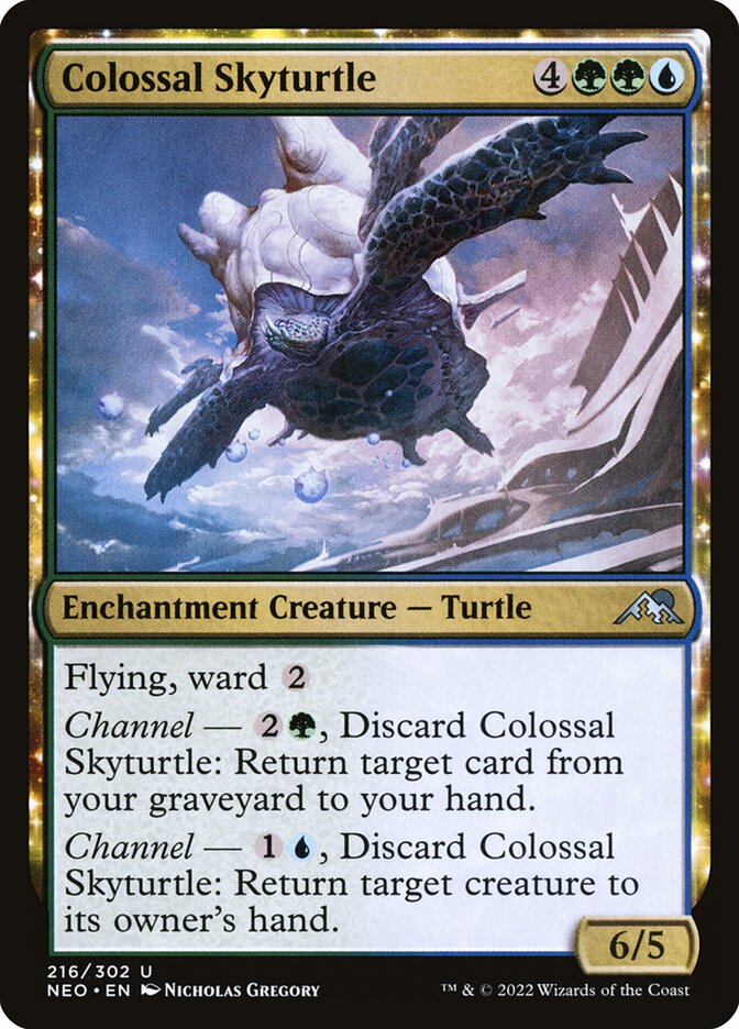 Colossal Skyturtle, Kamigawa: neon dynasty Card Art