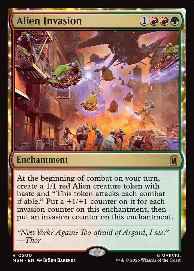 Alien Invasion, Marvel Super Heroes Card Art