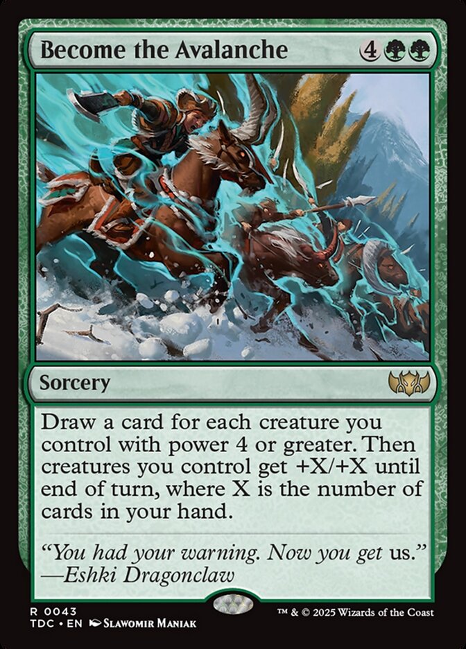 Become the Avalanche, Tarkir: dragonstorm commander Card Art