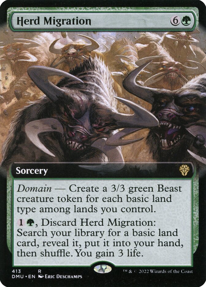 Herd Migration, Dominaria United Card Art