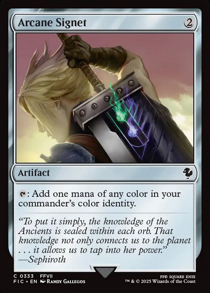 Arcane Signet, Final fantasy commander Card Art