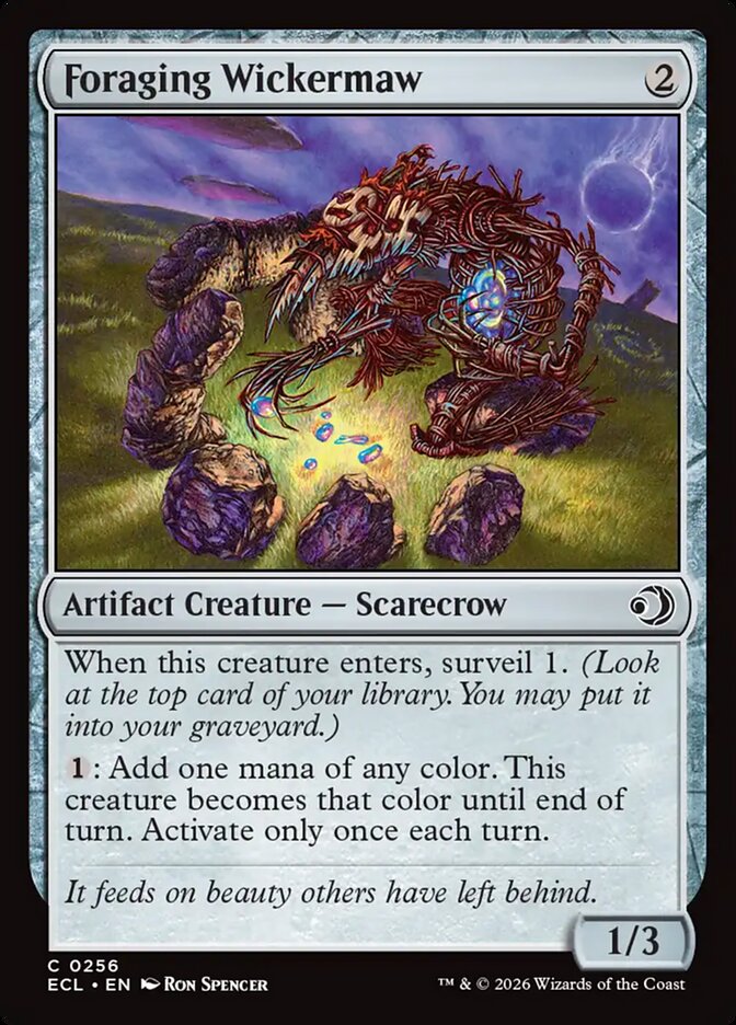 Foraging Wickermaw, Lorwyn Eclipsed Card Art