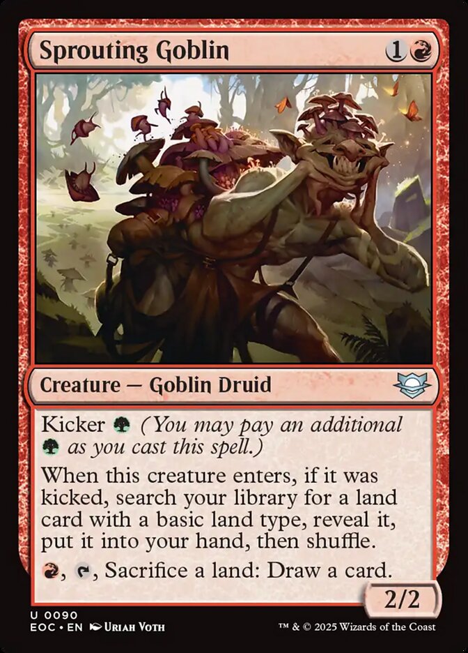 Sprouting Goblin, Edge Of Eternities Commander Card Art