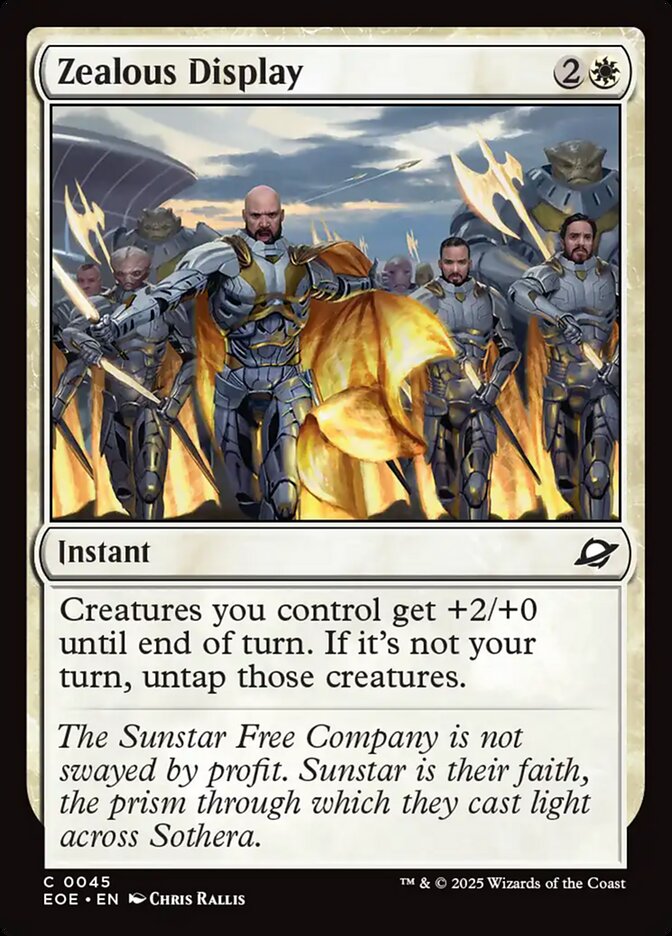 Zealous Display, Edge Of Eternities Card Art