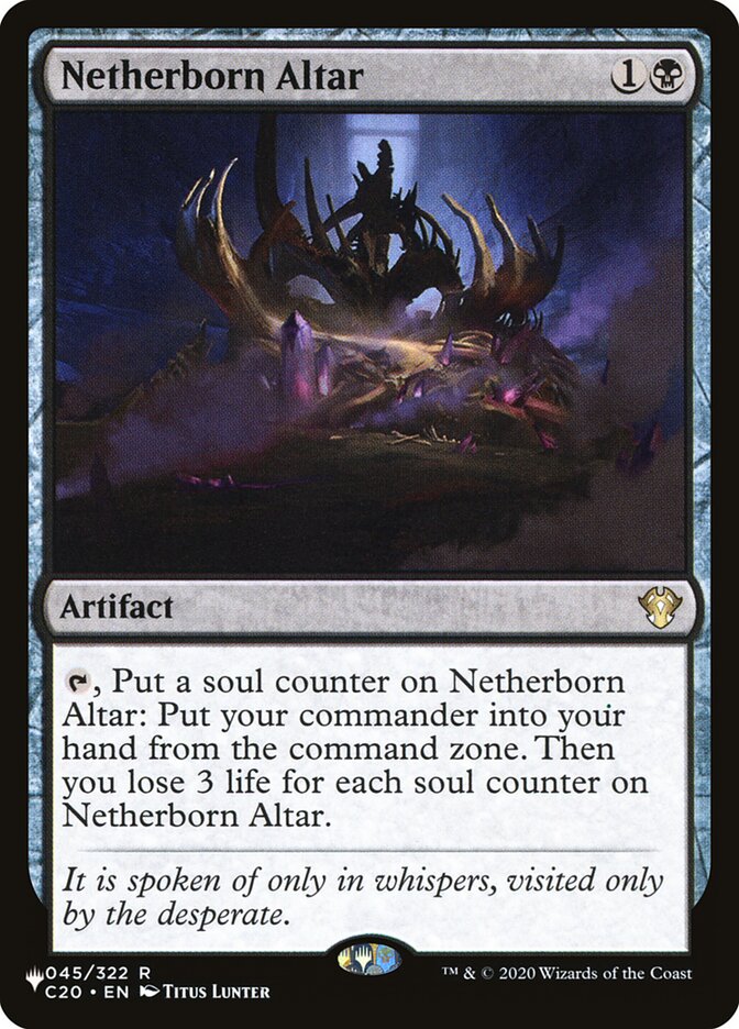 Netherborn Altar, The list Card Art