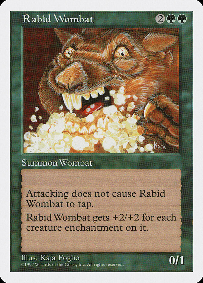 Rabid Wombat, Fifth Edition Card Art