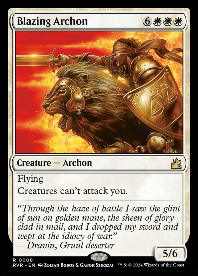Blazing Archon, Ravnica remastered Card Art
