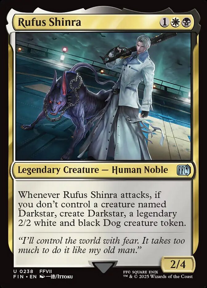 Rufus Shinra, Final fantasy Card Art