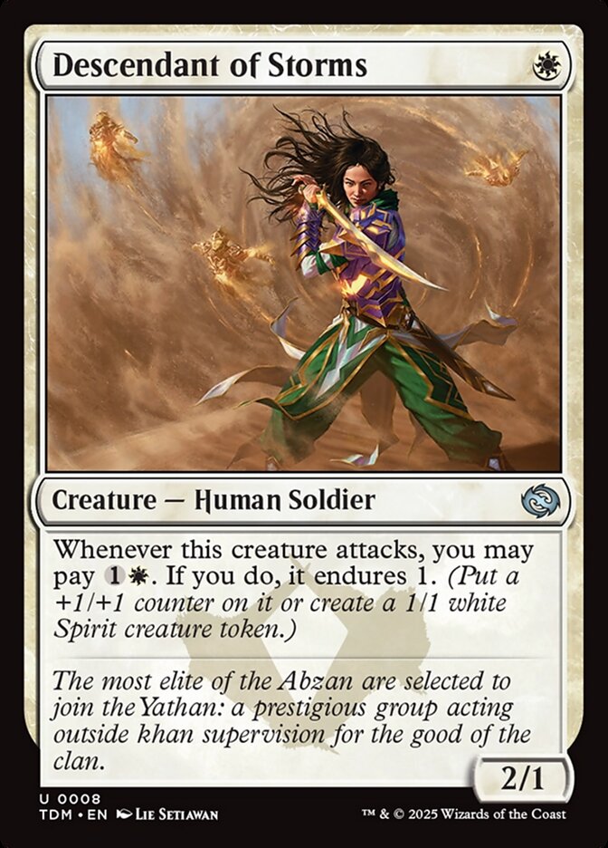 Descendant of Storms, Tarkir: dragonstorm Card Art