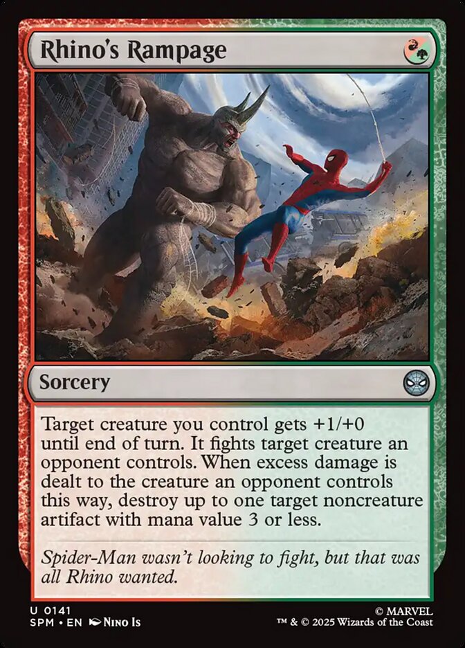Rhino's Rampage, Marvel'S Spider-Man Card Art