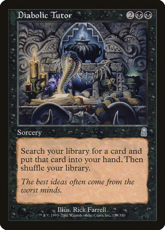 Diabolic Tutor, Odyssey Card Art