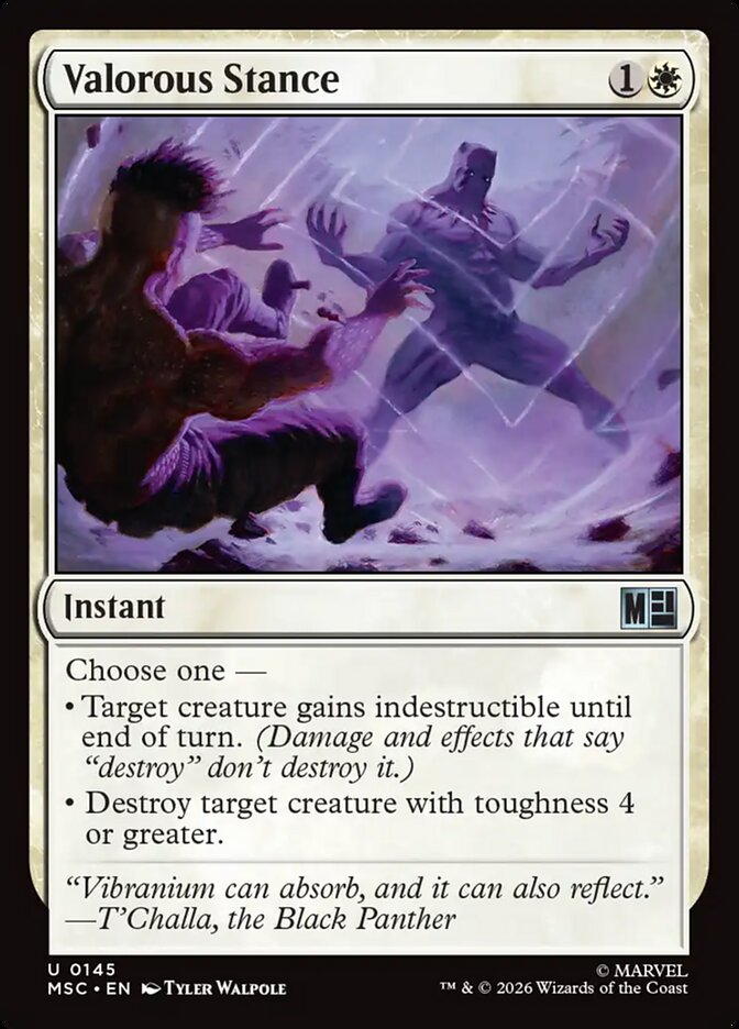 Valorous Stance, Marvel Super Heroes Commander Card Art