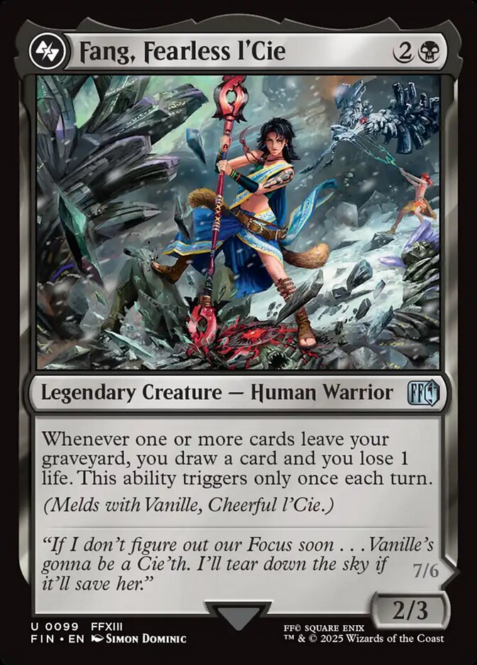 Fang, Fearless l'Cie, Final fantasy Card Art