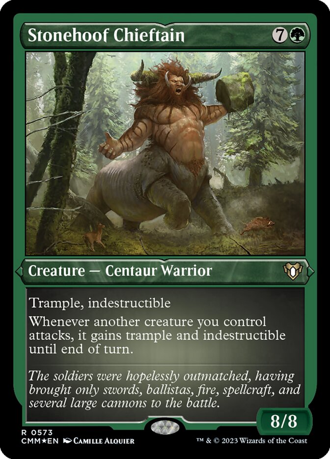 Stonehoof Chieftain, Commander Masters Card Art