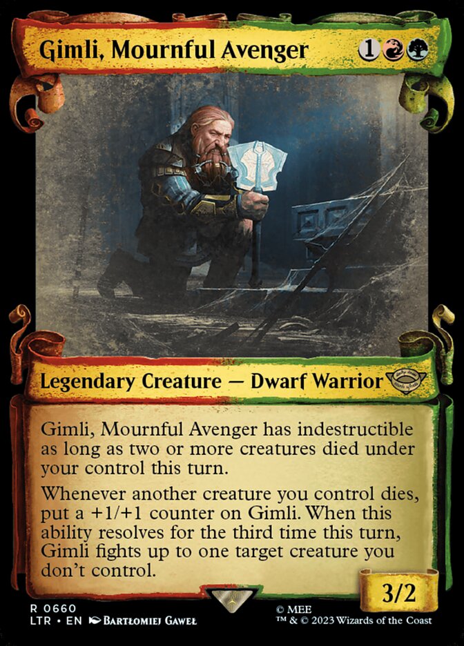 Gimli, Mournful Avenger, The lord of the rings: tales of middle-earth Card Art