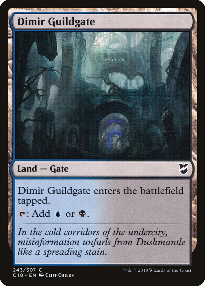 Dimir Guildgate, Commander 2018 Card Art