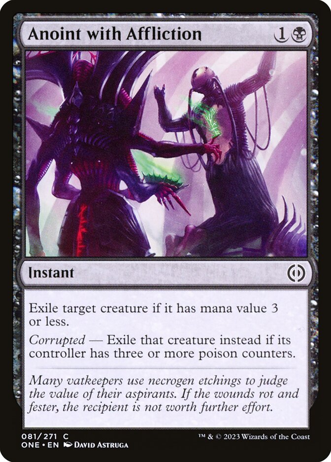 Anoint with Affliction, Phyrexia: all will be one Card Art